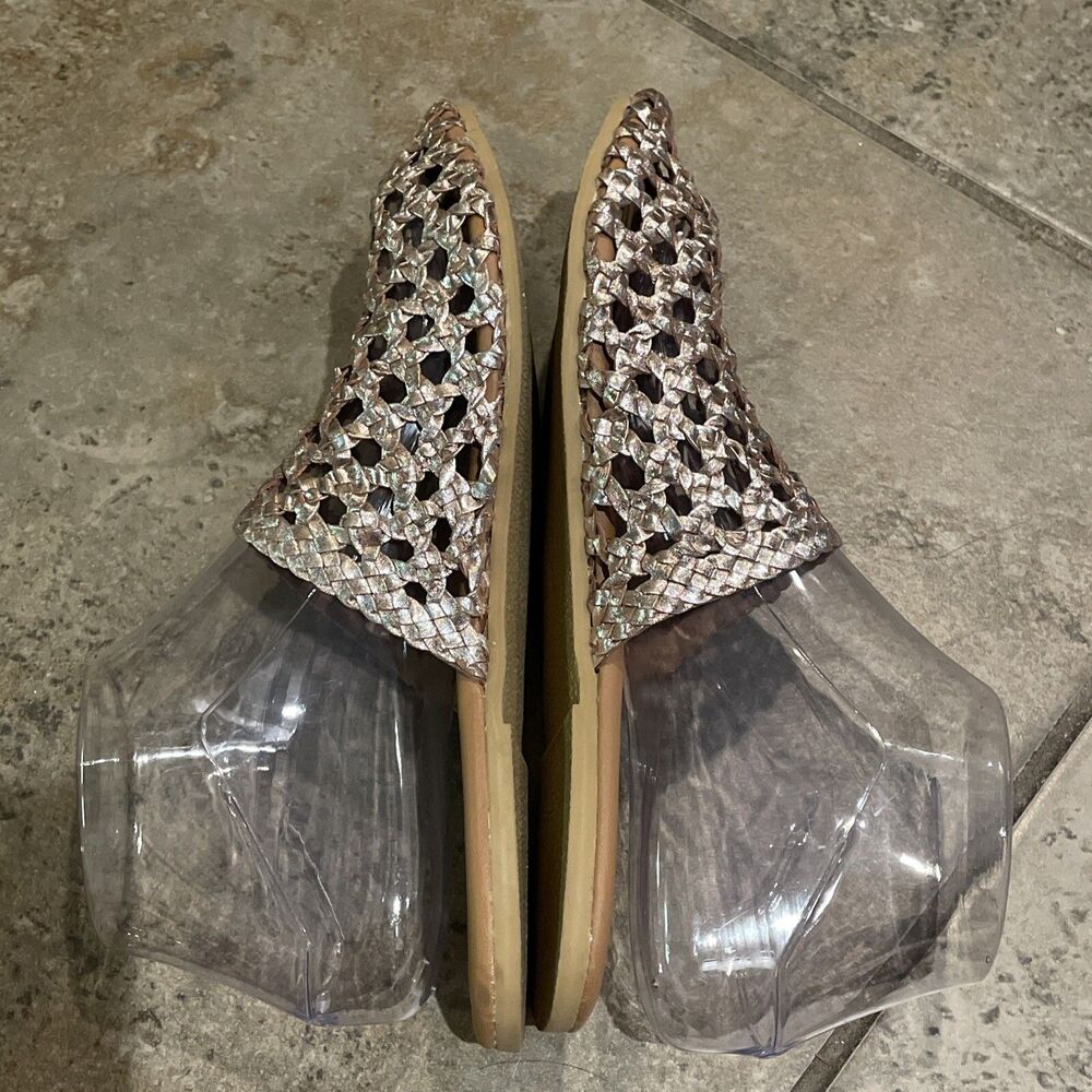 Coconuts By Matisse Island Gold Woven Leather Every Sandal Mule Shoe Womens 6M - Picture 5 of 12